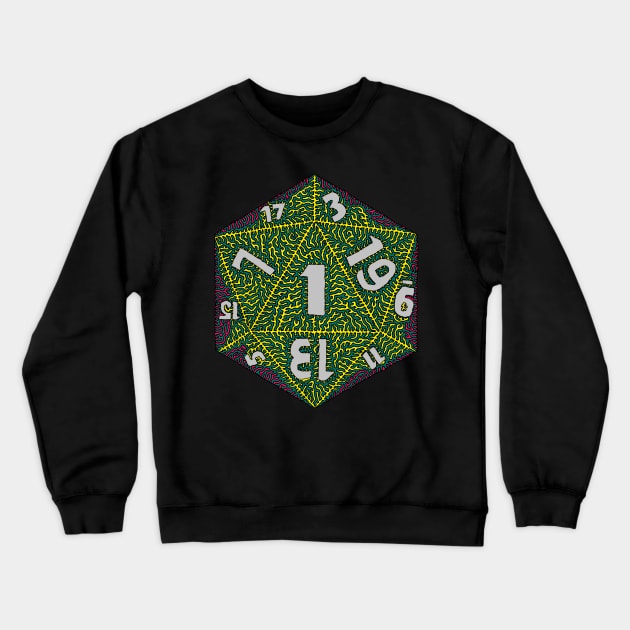 D20 - Crit Fail Crewneck Sweatshirt by NightserFineArts